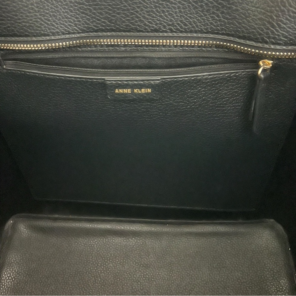 Anne Klein Black Pebbled Tote Bag - Picture 5 of 12